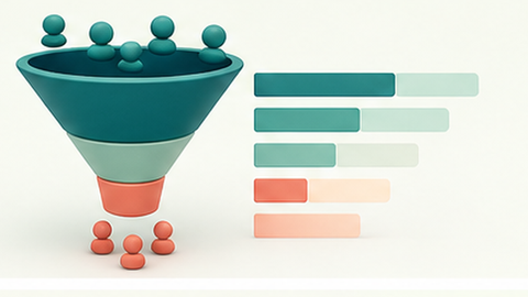 Editorial illustration for Funnel Analysis: Find Where Ecommerce Shoppers Drop Out